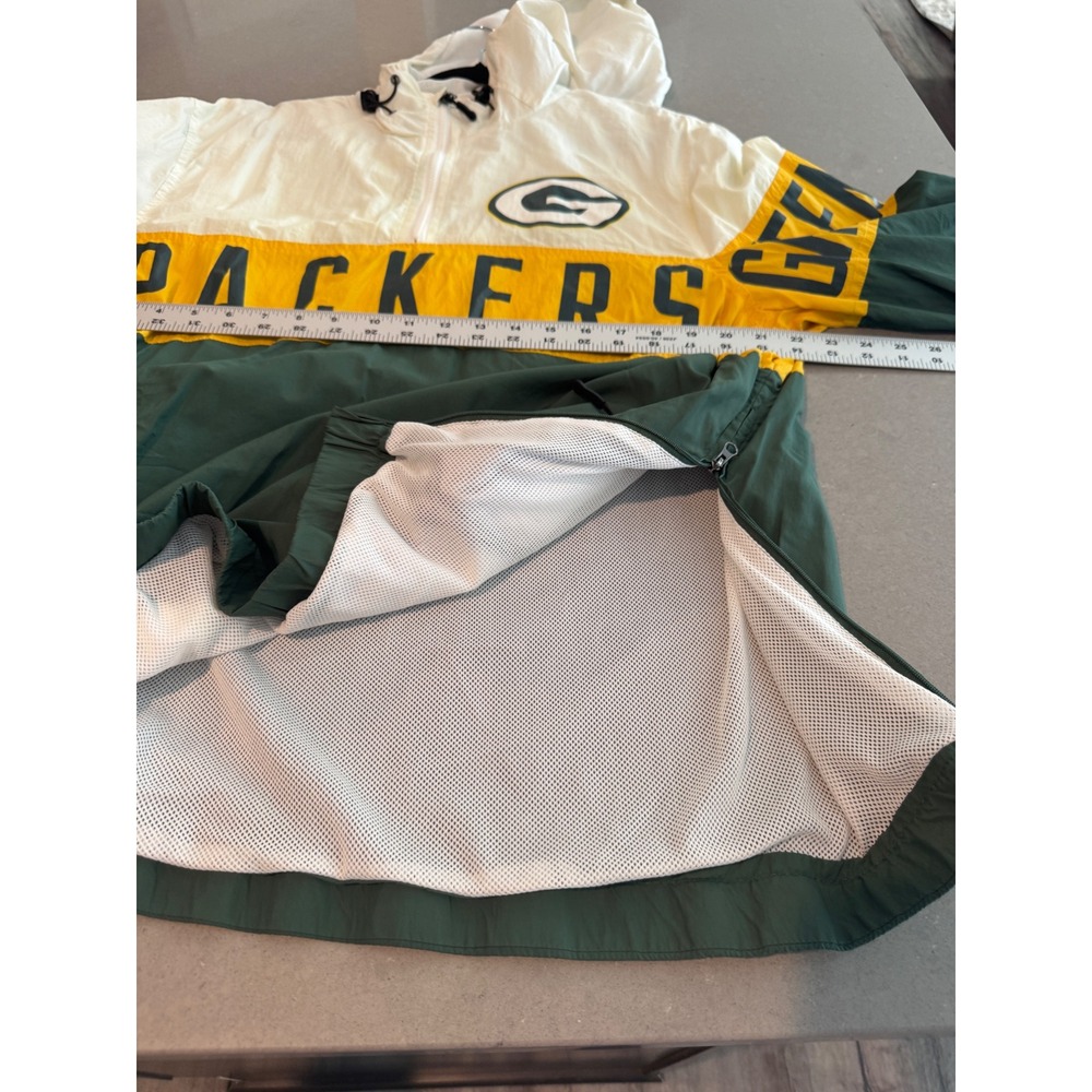Green Bay Packers NFL Team Apparel Windbreaker Jacket Men's Size L - Picture 6 of 9